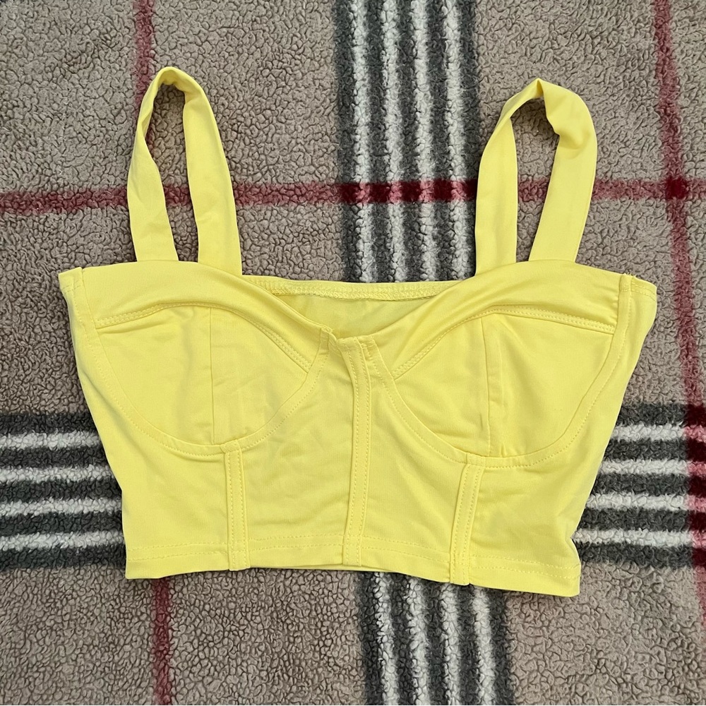 Yellow Crop Top S